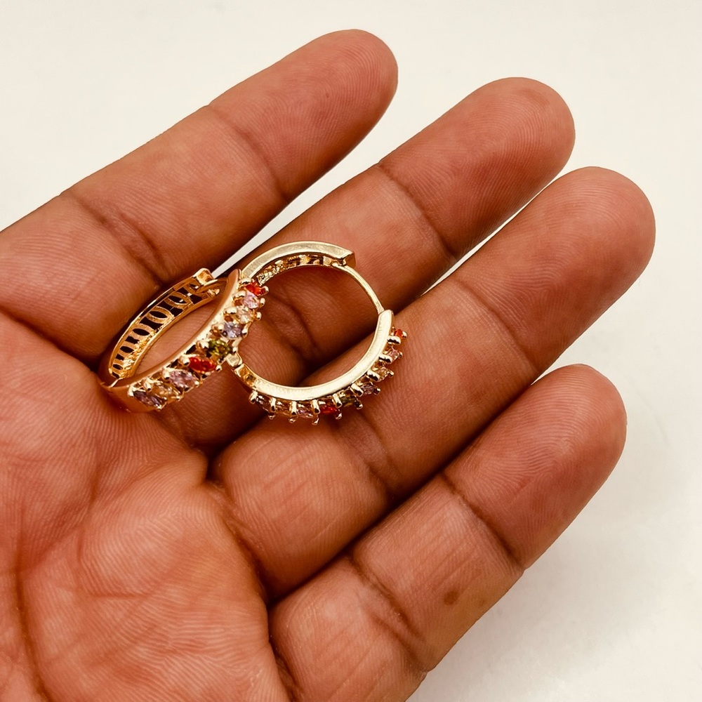Gold filled earrings for women hoop design